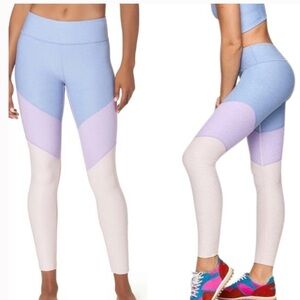 Outdoor Voices Leggings Medium Spring Lilac Colorblock 7/8 High Rise Workout SM